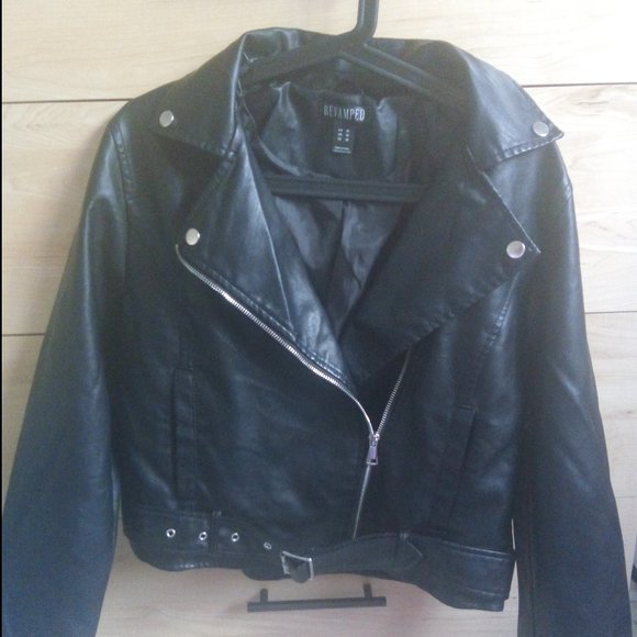 Revamped Faux Leather Jacket - Picture 1 of 5